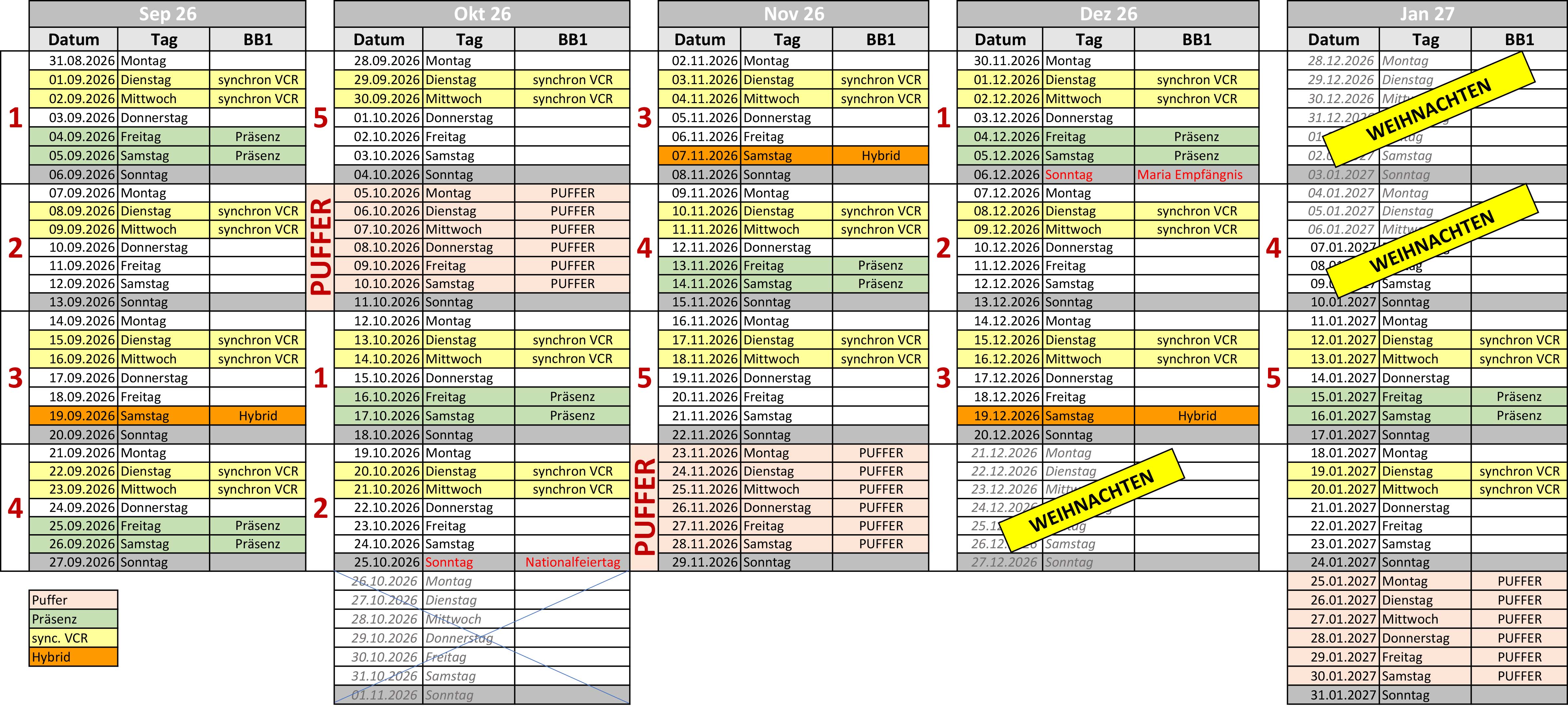 Winter Semester 26/27